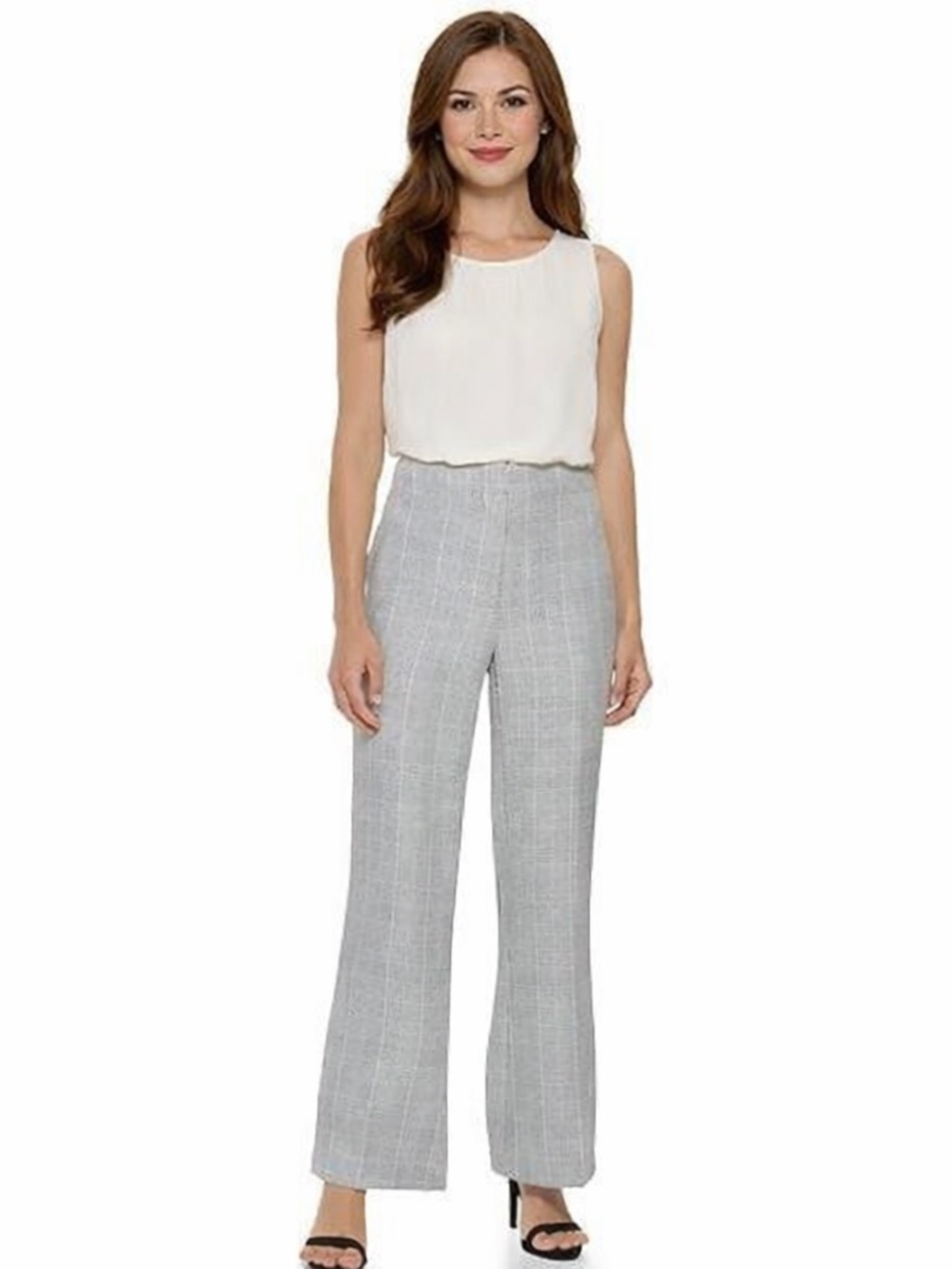 DKNY Wide Leg Pants Grey Petite Size 2P NWT.